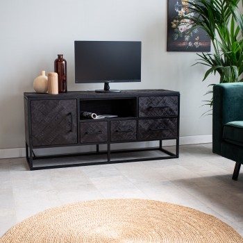 TV cabinet Amias with black...
