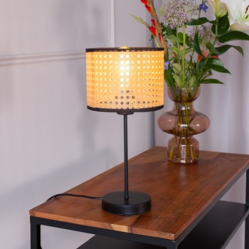 Rattan table lamp Clover